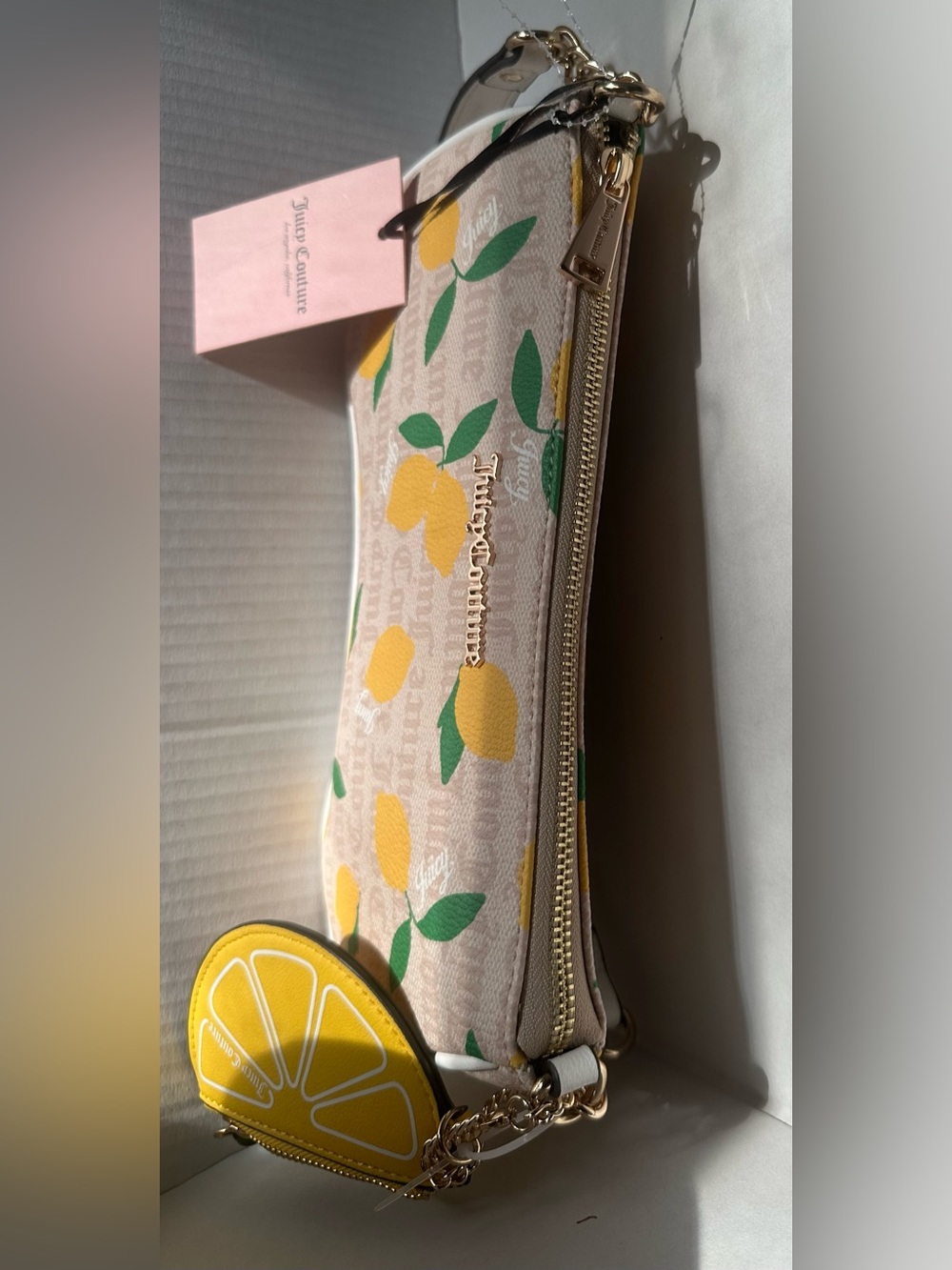 🍋 NWT Juicy Couture Fruitful Lemon Print Shoulder Bag & Coin Purse – Y2K Vibe! - Picture 9 of 16